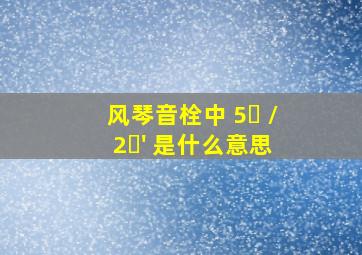 风琴音栓中 5⅓ / 2⅔' 是什么意思